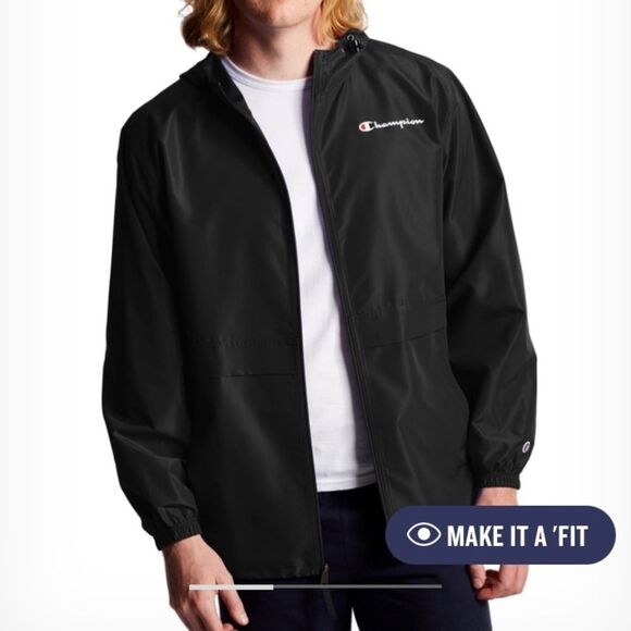 Champion Windbreaker Full Zip hoodie-Men's Medium NWOT - Picture 1 of 11